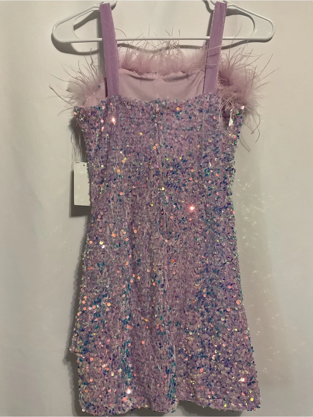 Poppies and Roses girls size 12 light purple sequin dress NWT